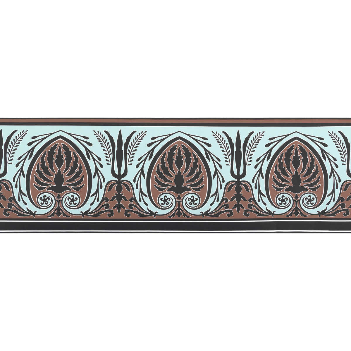 Frise Palmette - Aqua - BRUNSCHWIG & FILS Wallpaper