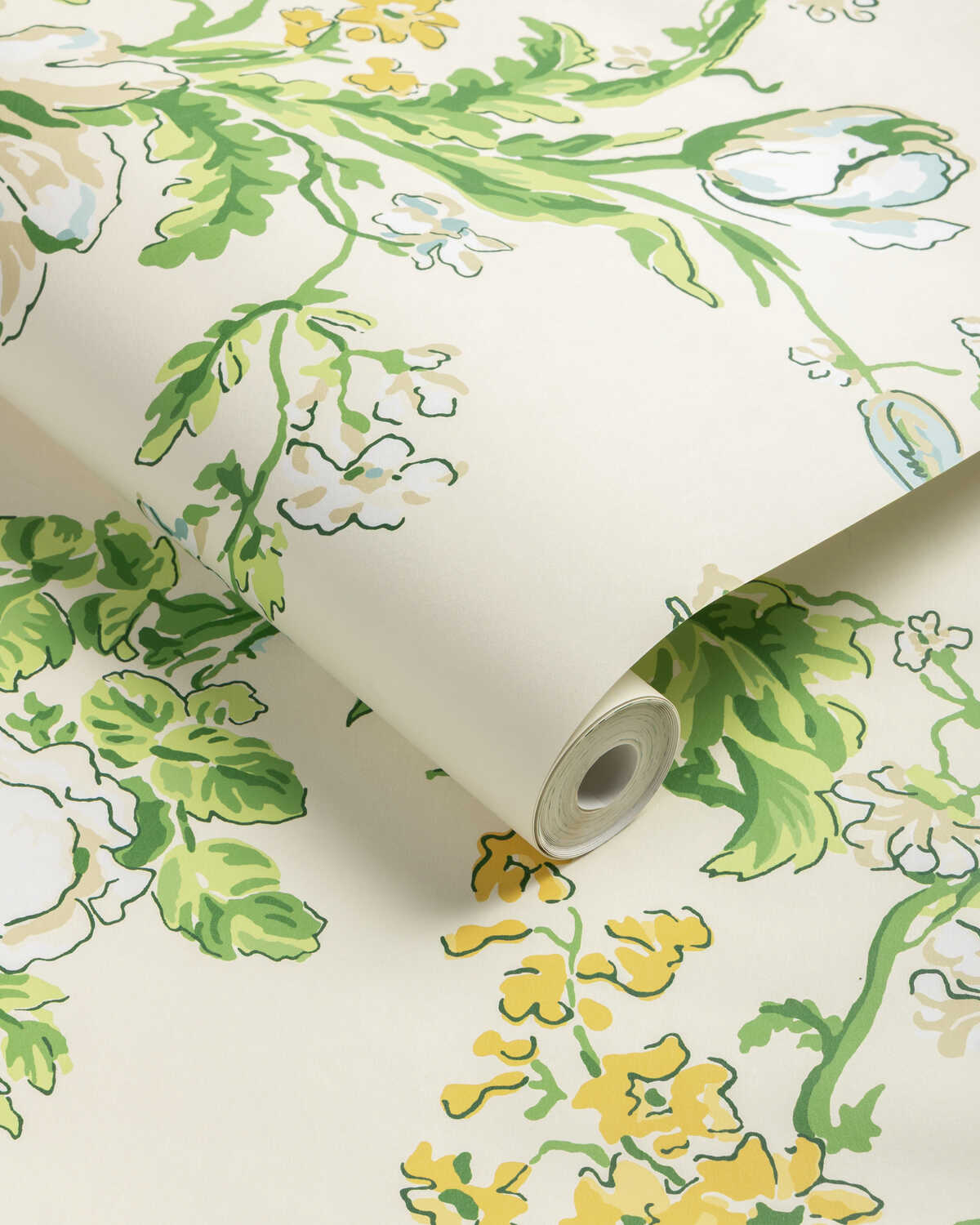 Maintenon - Vert/Soleil - BRUNSCHWIG & FILS Wallpaper