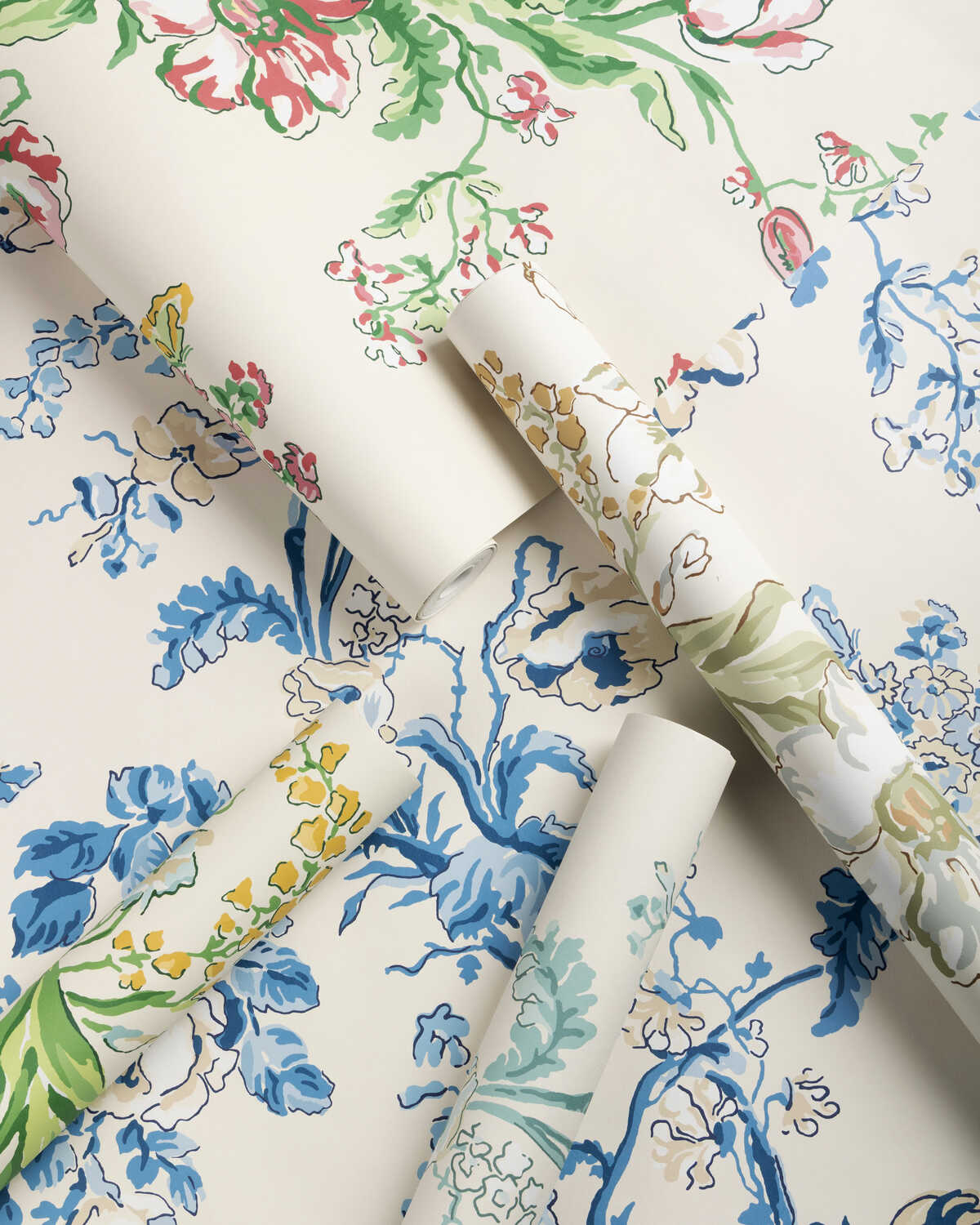 Maintenon - Vert/Soleil - BRUNSCHWIG & FILS Wallpaper