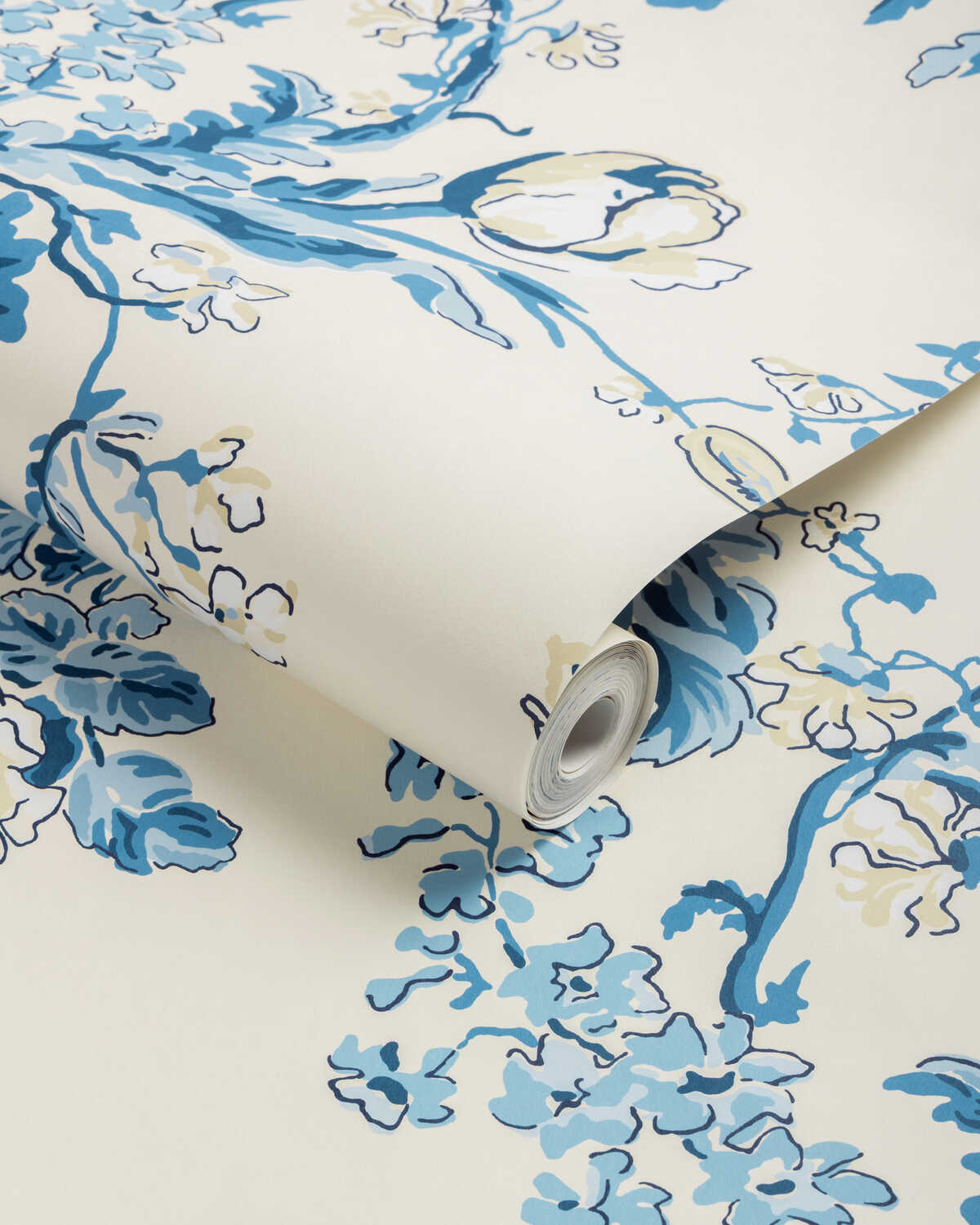 Maintenon - Blue - BRUNSCHWIG & FILS Wallpaper