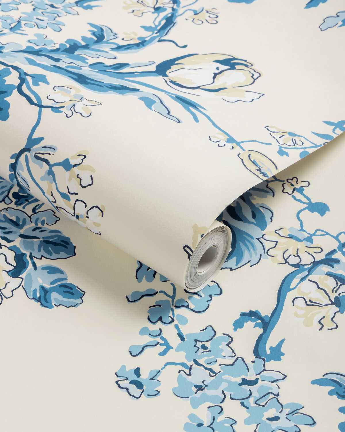 Maintenon-Blue-Brunschwig-Fils-Wallpaper - BRUNSCHWIG & FILS Wallpaper