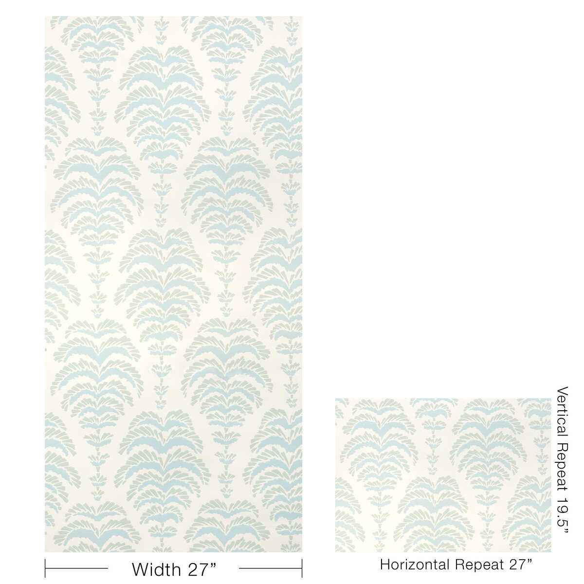 Ponchette-Aqua-Brunschwig-Fils-Wallpaper - BRUNSCHWIG & FILS Wallpaper