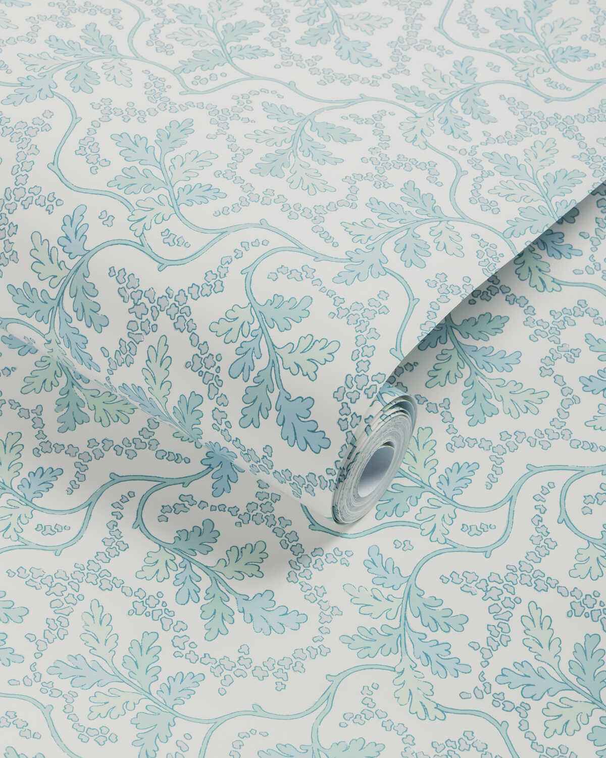 Aureille-Aqua-Brunschwig-Fils-Wallpaper - BRUNSCHWIG & FILS Wallpaper