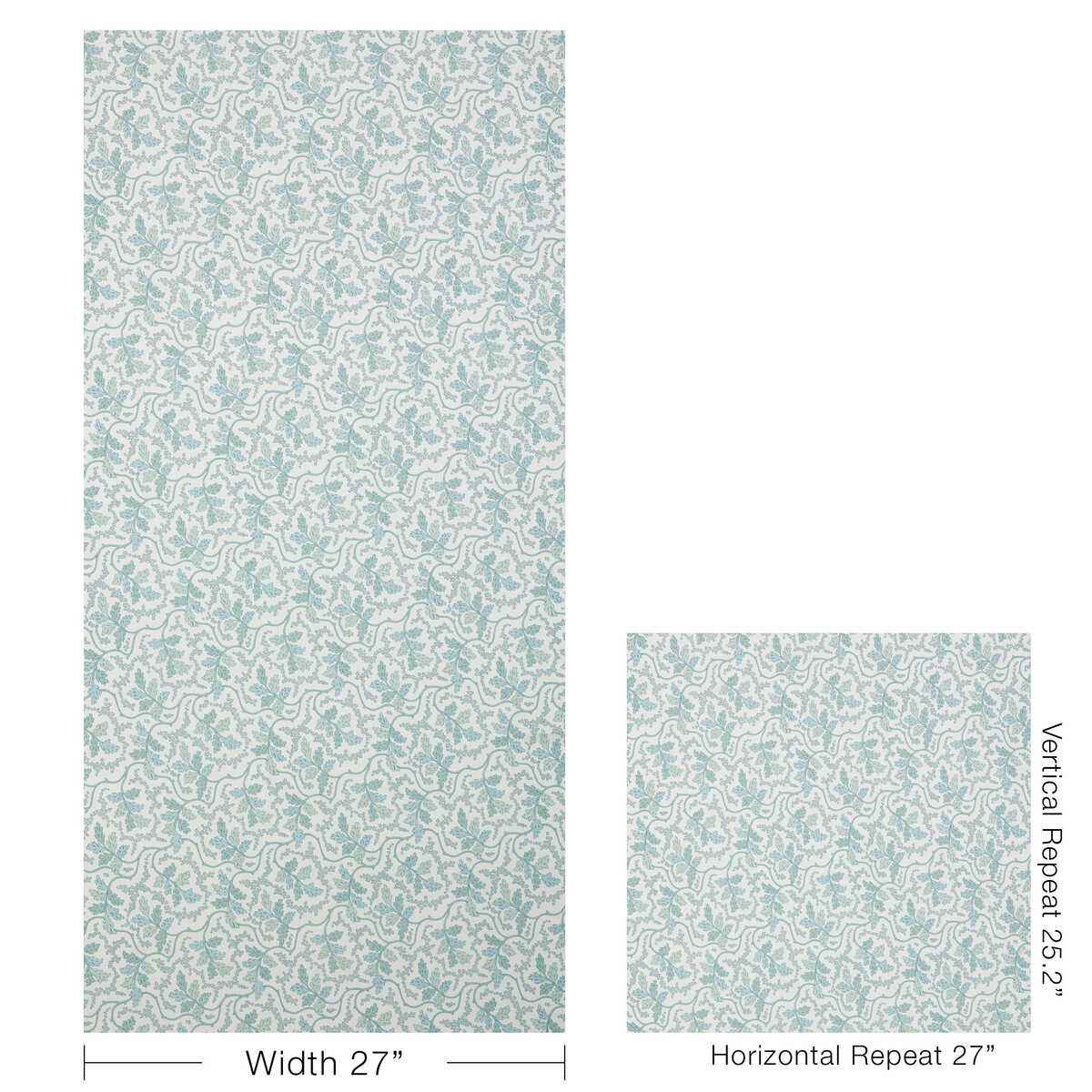 Aureille-Aqua-Brunschwig-Fils-Wallpaper - BRUNSCHWIG & FILS Wallpaper