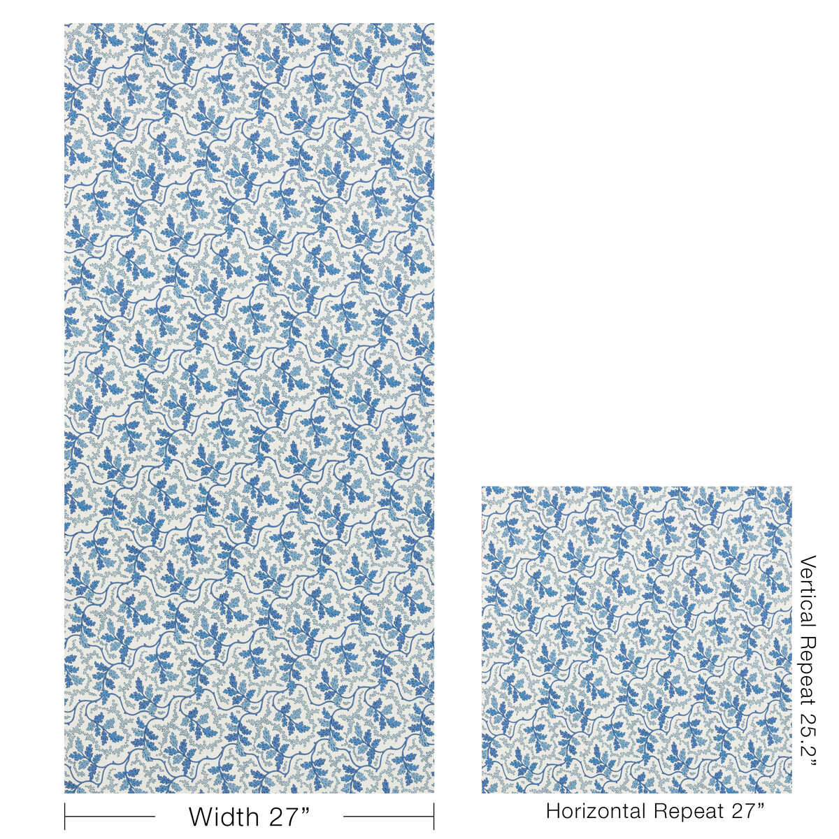Aureille - Blue - BRUNSCHWIG & FILS Wallpaper