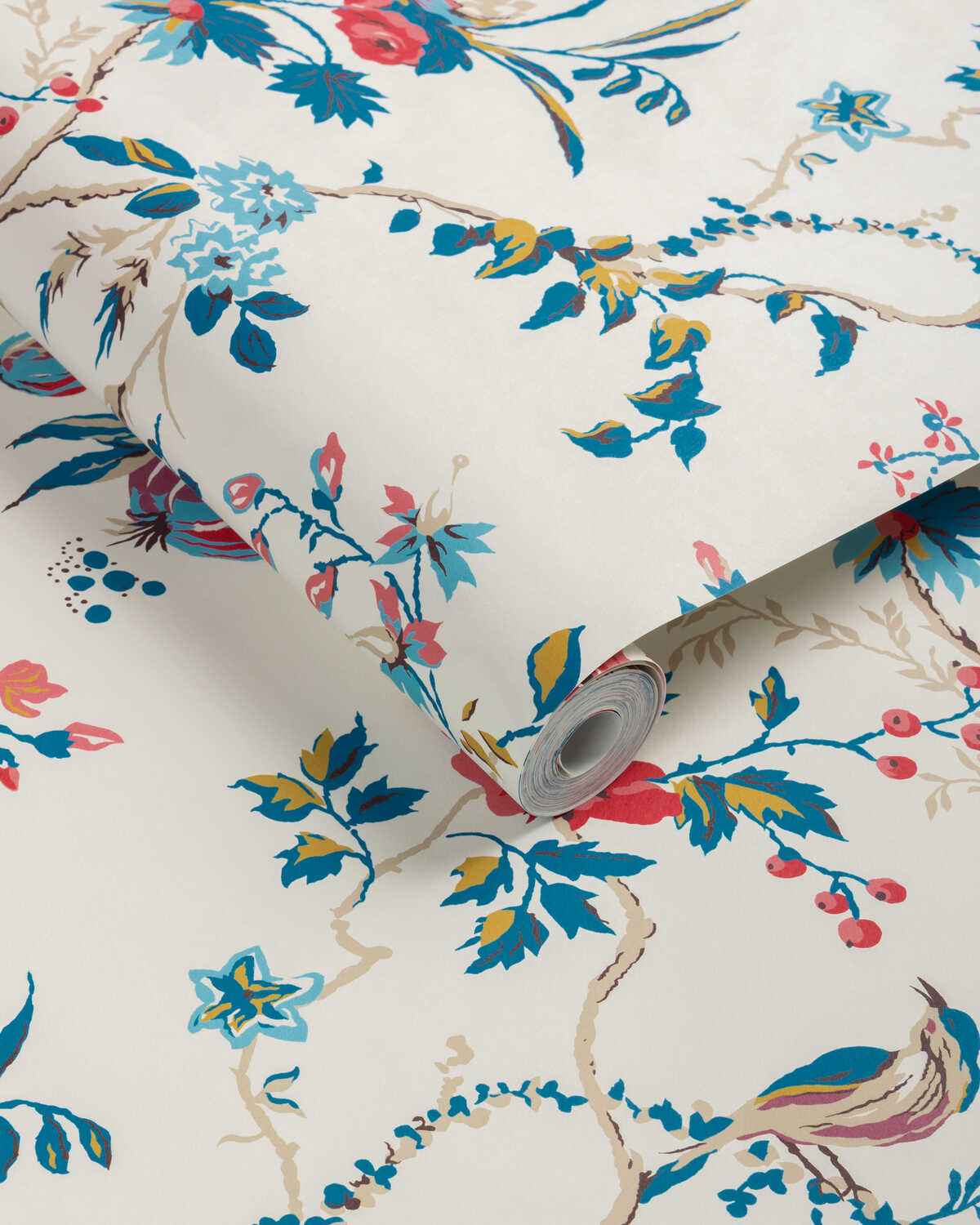 Locklin-Red-Blue-Brunschwig-Fils-Wallpaper - BRUNSCHWIG & FILS Wallpaper