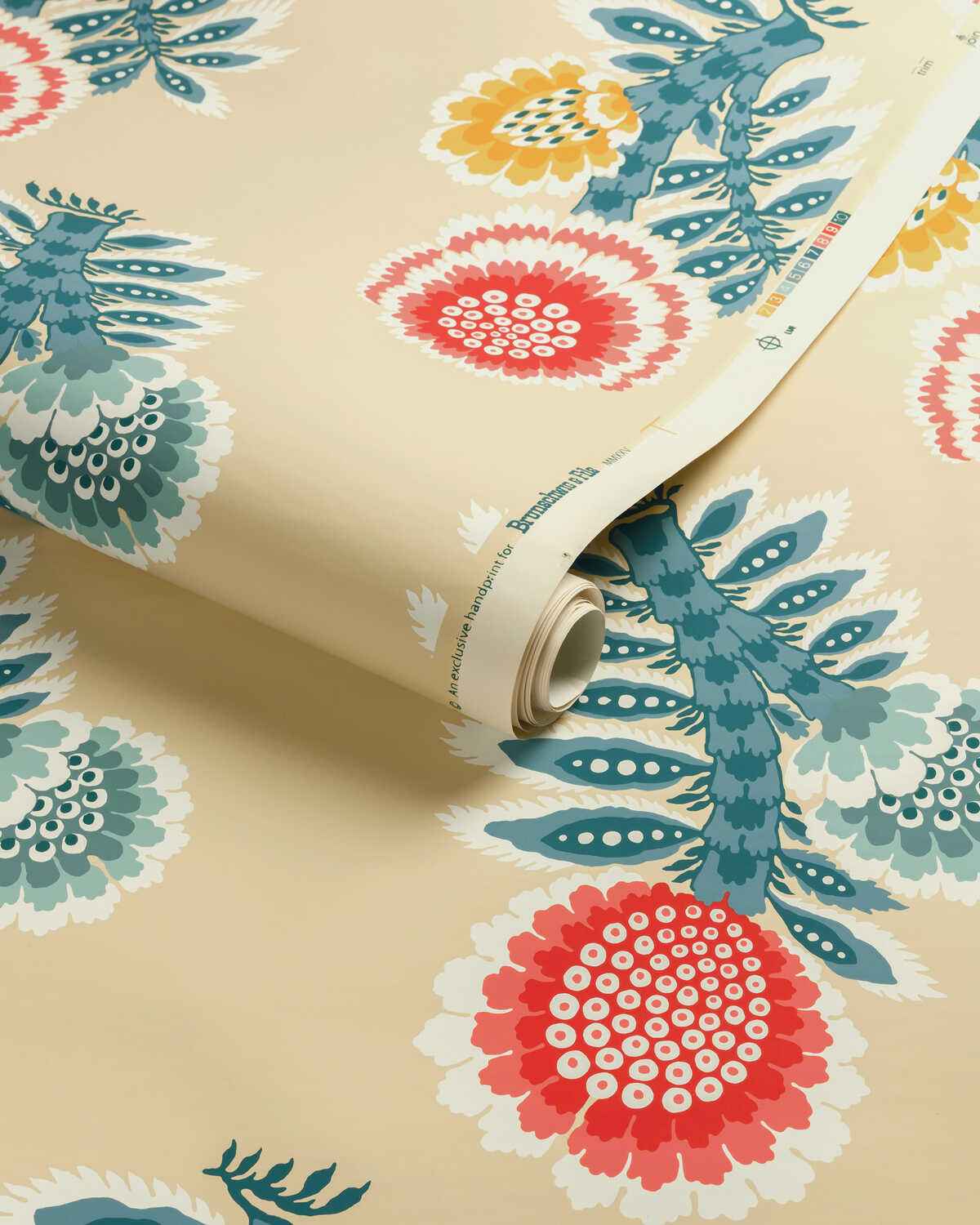 Kumaly-Red-Blue-Brunschwig-Fils-Wallpaper - BRUNSCHWIG & FILS Wallpaper