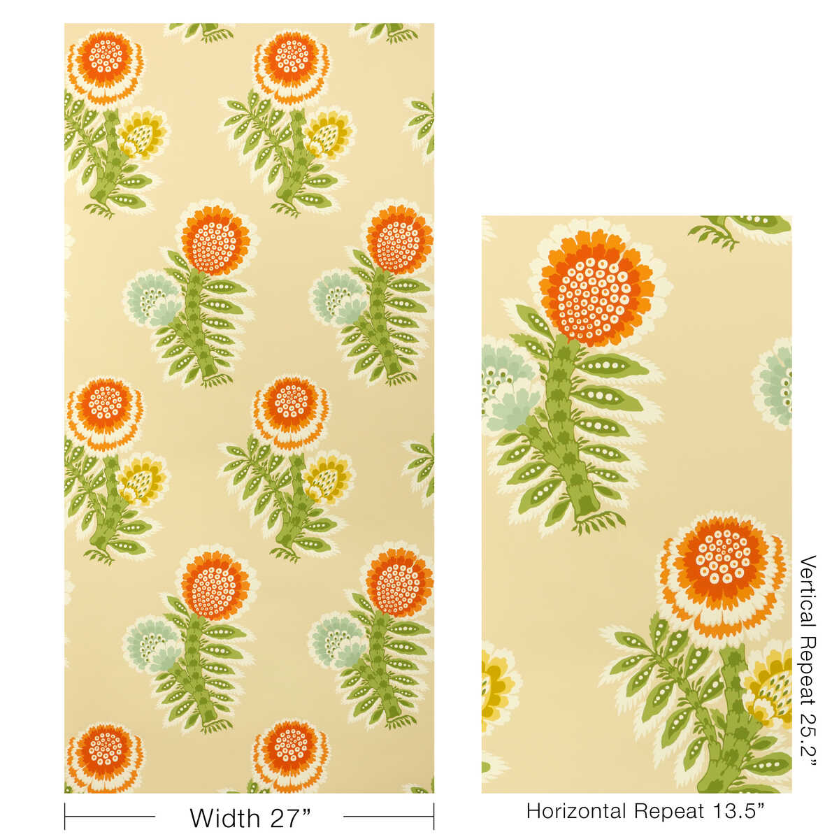 Kumaly - Terracotta - BRUNSCHWIG & FILS Wallpaper