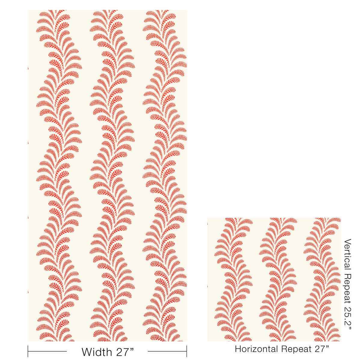 Vezere-Red-Brunschwig-Fils-Wallpaper - BRUNSCHWIG & FILS Wallpaper