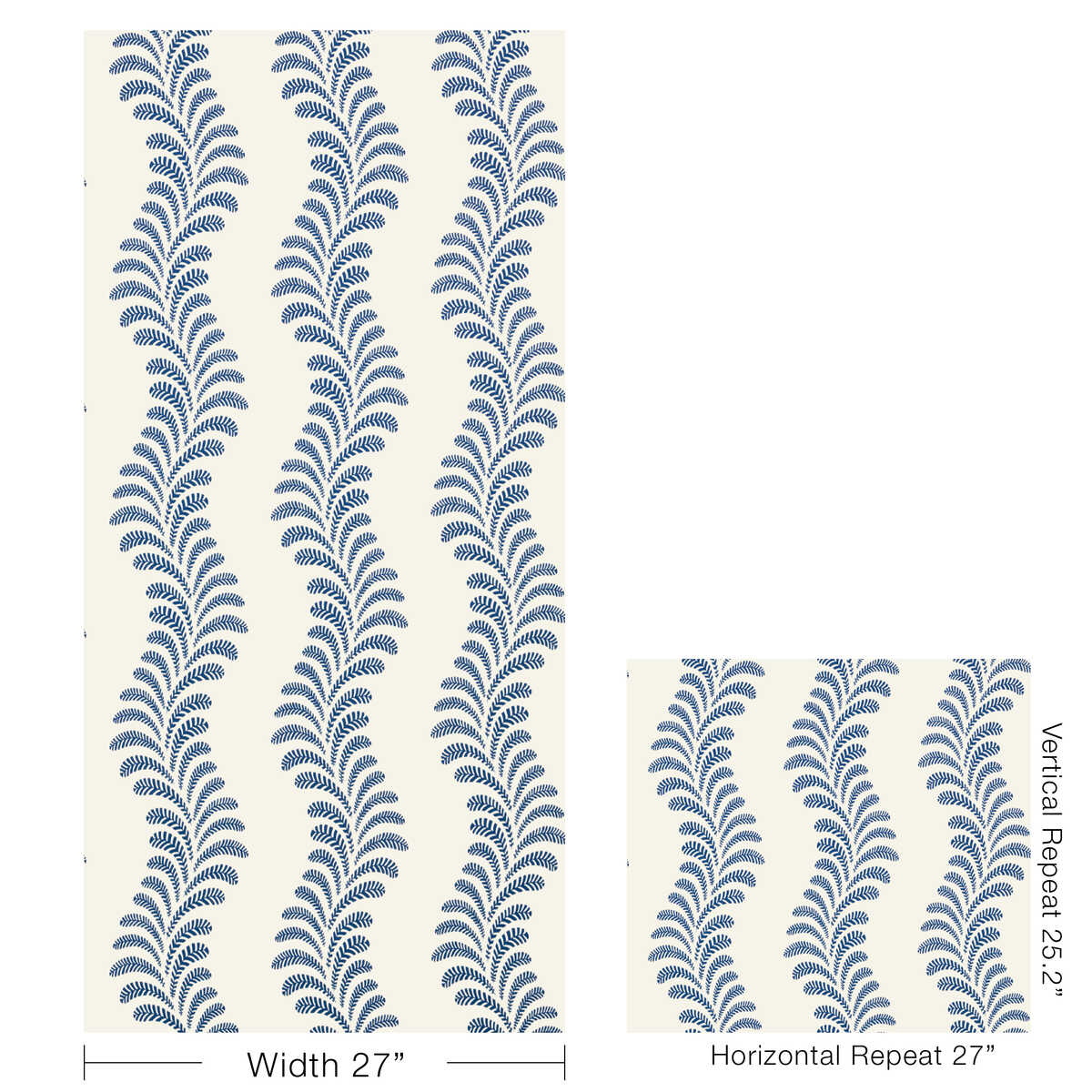 Vezere - Navy - BRUNSCHWIG & FILS Wallpaper