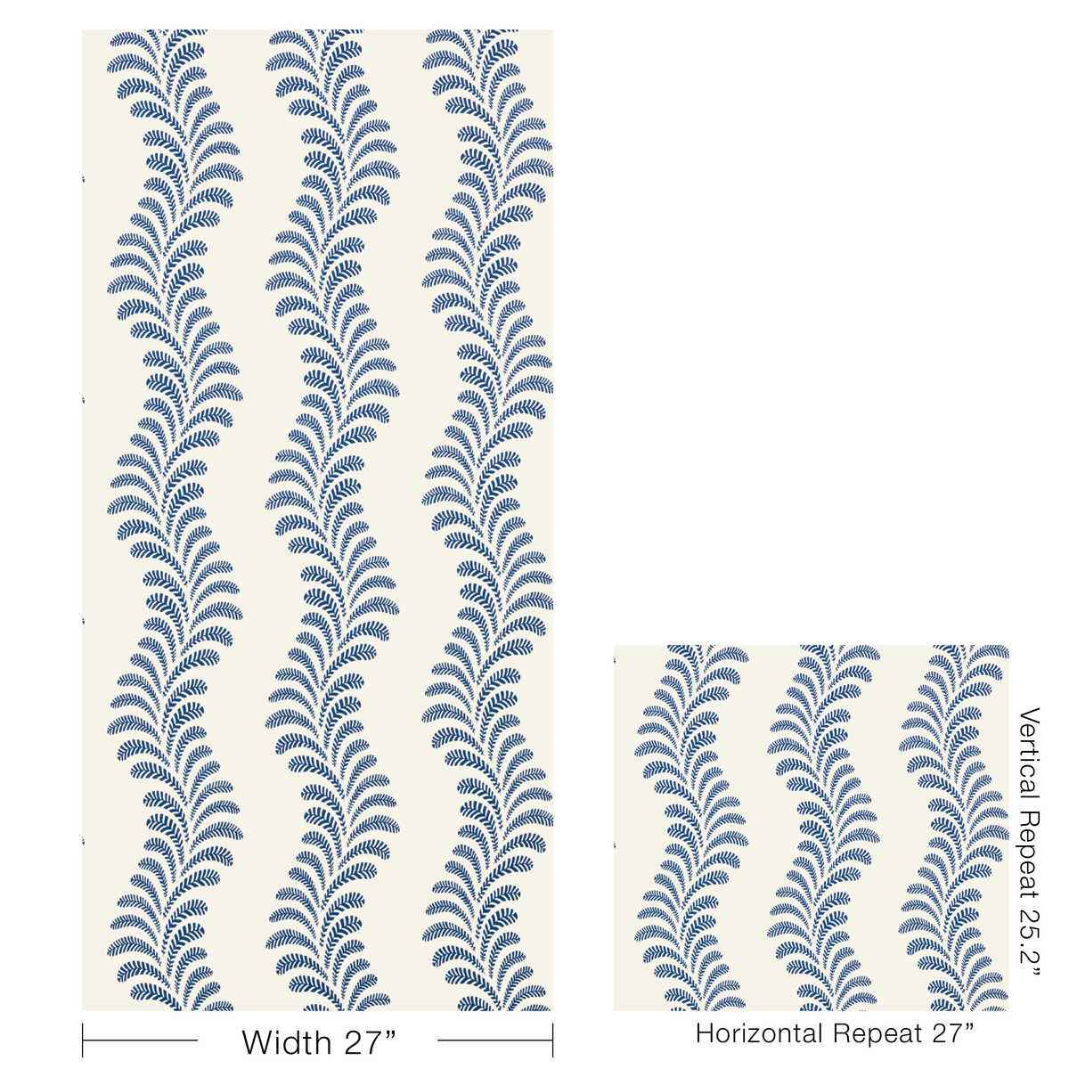 Vezere-Navy-Brunschwig-Fils-Wallpaper - BRUNSCHWIG & FILS Wallpaper