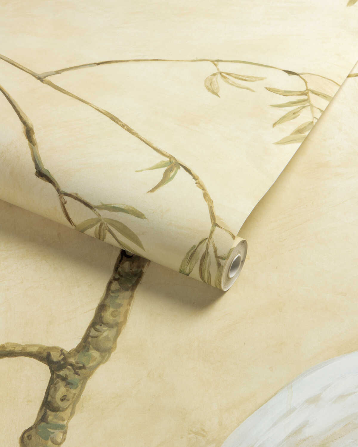 Egret Marsh Mural - Sand - BRUNSCHWIG & FILS Wallpaper