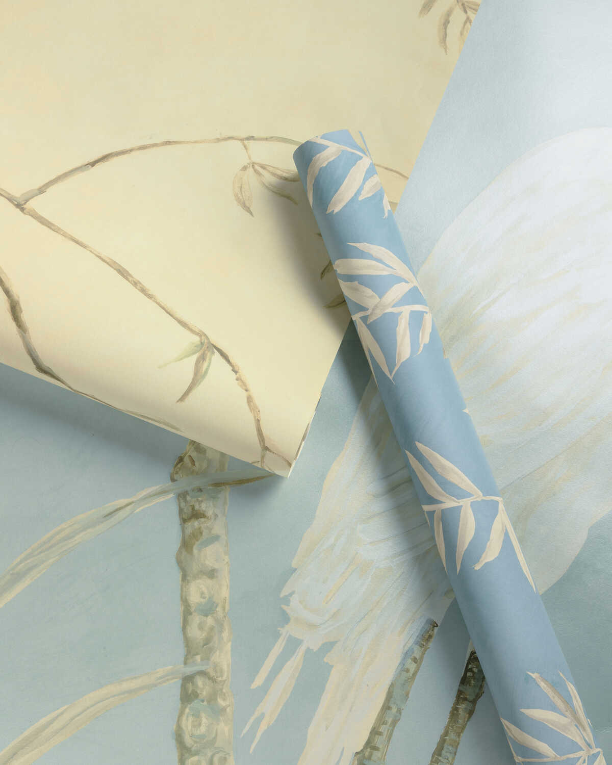 Egret Marsh Mural - Sand - BRUNSCHWIG & FILS Wallpaper