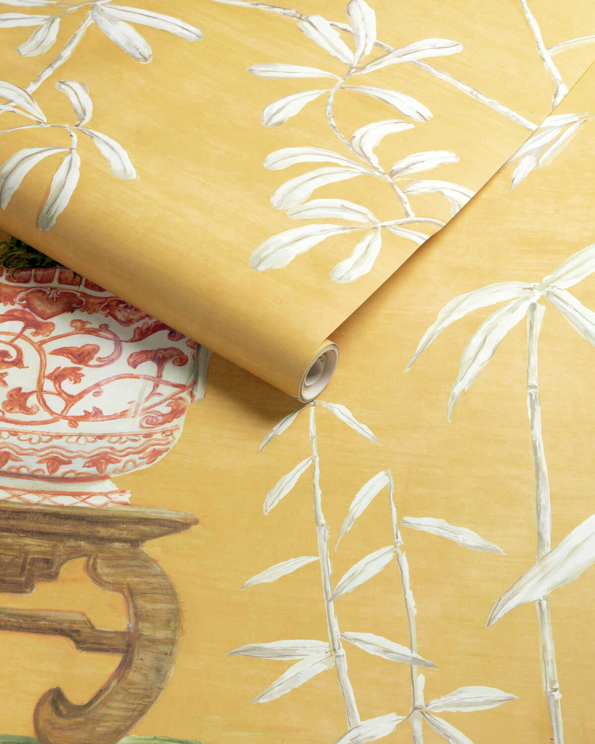 Jardin Yili Mural - Soleil - BRUNSCHWIG & FILS Wallpaper