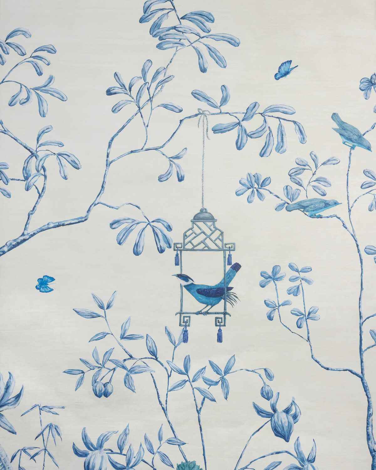 Jardin-Yili-Mural-Delft-Brunschwig-Fils-Wallpaper - BRUNSCHWIG & FILS Wallpaper