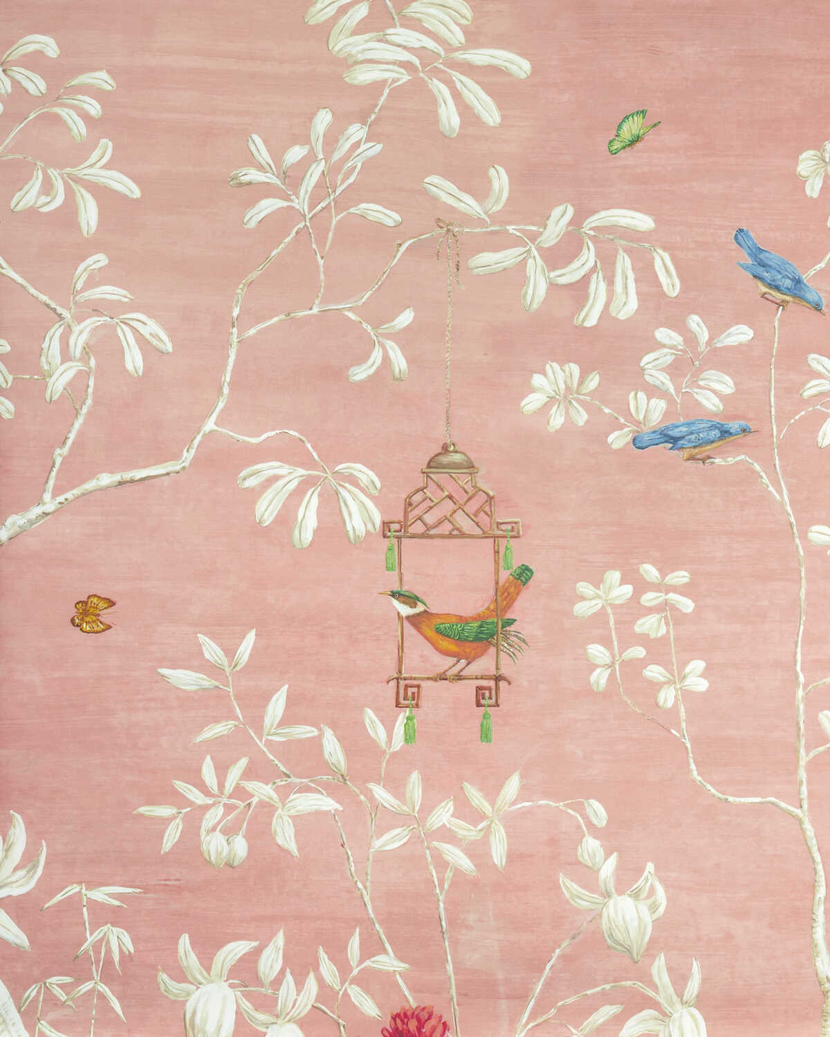 Jardin Yili Mural - Blush - BRUNSCHWIG & FILS Wallpaper