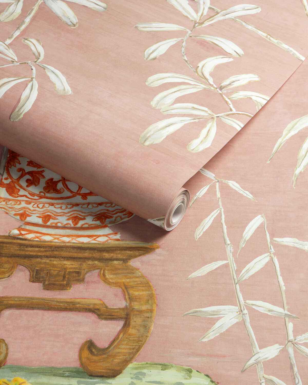 Jardin-Yili-Mural-Blush-Brunschwig-Fils-Wallpaper - BRUNSCHWIG & FILS Wallpaper