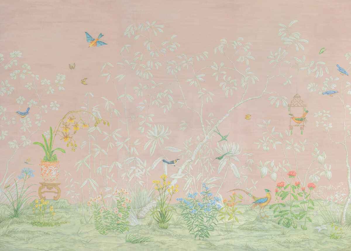 Jardin-Yili-Mural-Blush-Brunschwig-Fils-Wallpaper - BRUNSCHWIG & FILS Wallpaper