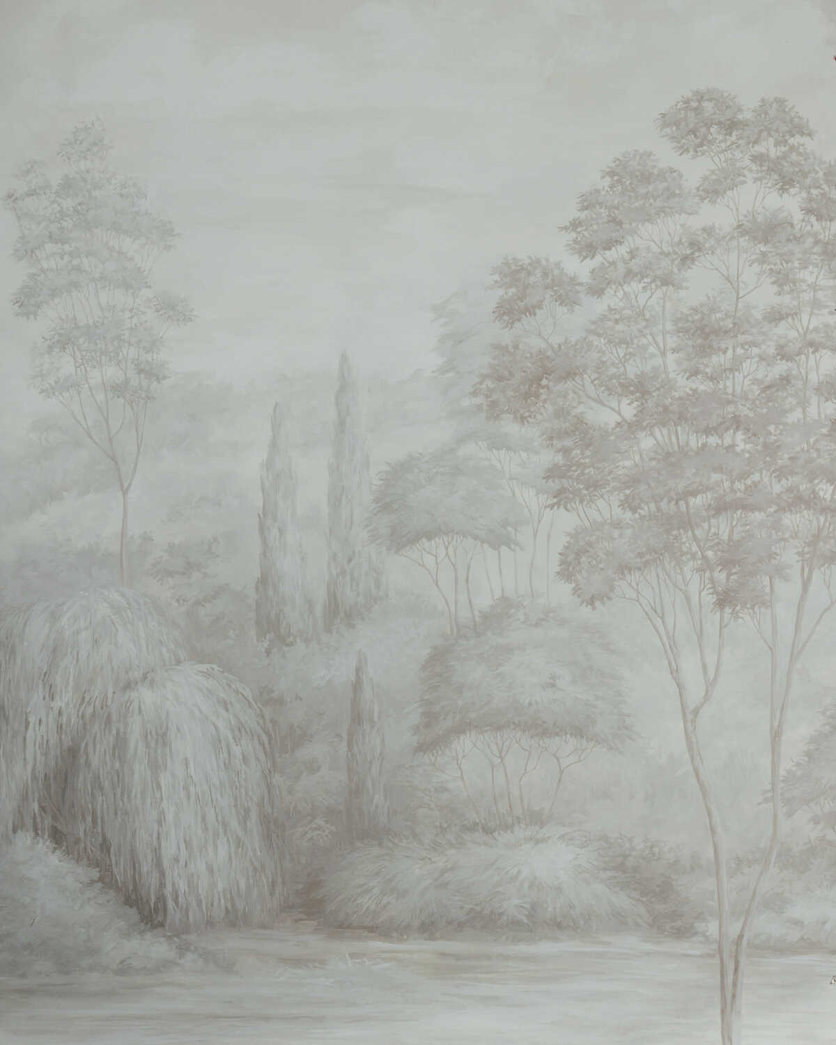 Arbres Mural - Neutral - BRUNSCHWIG & FILS Wallpaper