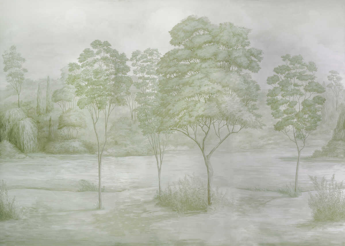 Arbres Mural - Leaf - BRUNSCHWIG & FILS Wallpaper