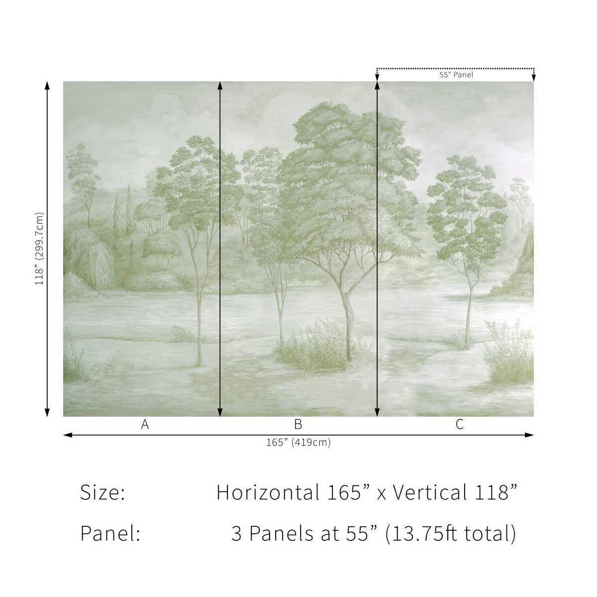 Arbres-Mural-Leaf-Brunschwig-Fils-Wallpaper - BRUNSCHWIG & FILS Wallpaper