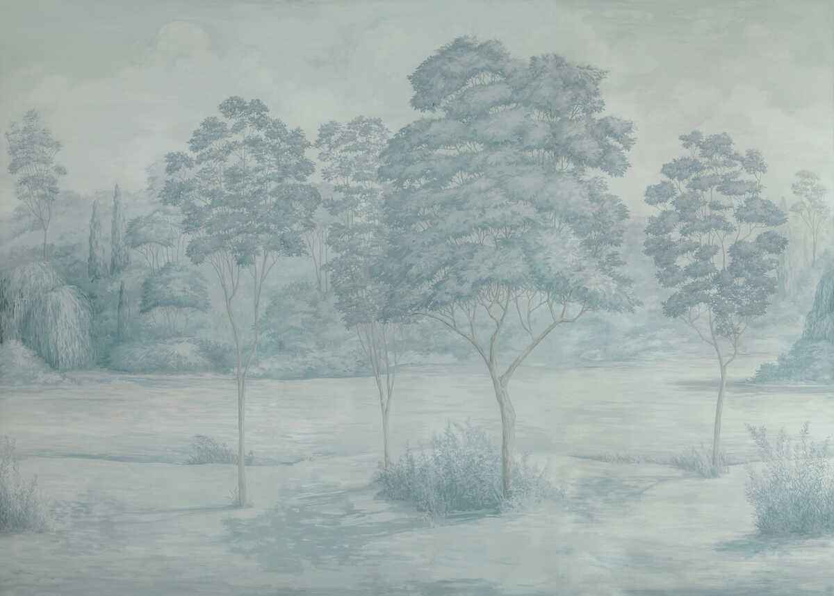 Arbres-Mural-Blue-Brunschwig-Fils-Wallpaper - BRUNSCHWIG & FILS Wallpaper