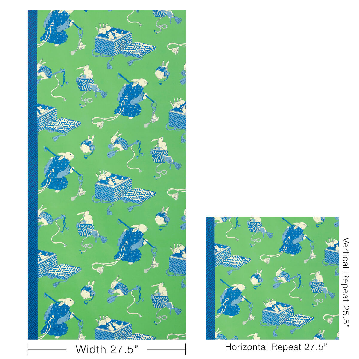Shimo - Green/Blue - Brunschwig & Fils Wallpaper