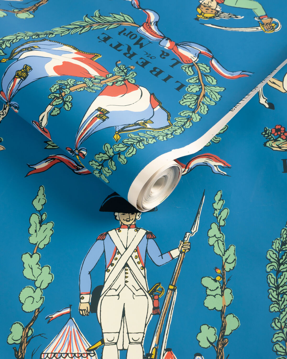 New Battle Of Valmy - Blue - Brunschwig & Fils Wallpaper