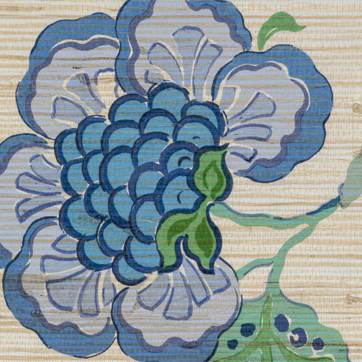 Somerset Grasscloth - Blue - LEE JOFA Wallpaper
