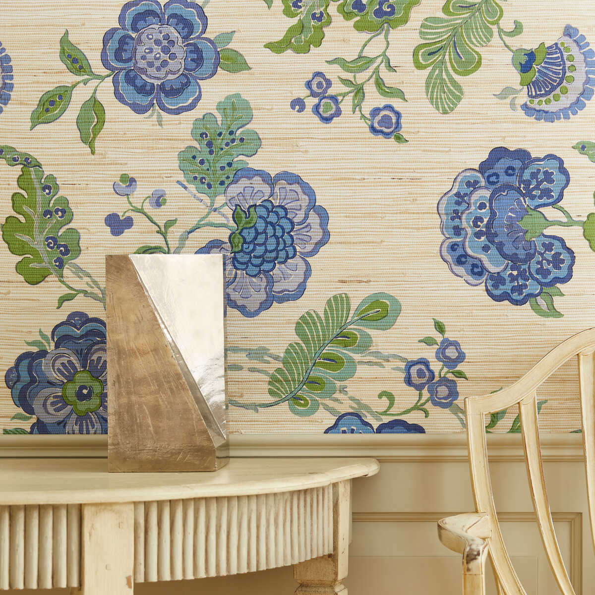 Somerset Grasscloth - Blue - LEE JOFA Wallpaper