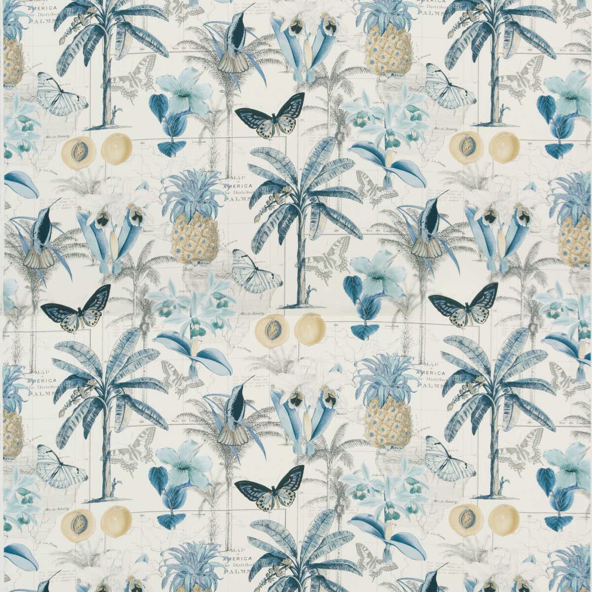 Orinoco - Blue - BAKER LIFESTYLE Fabric