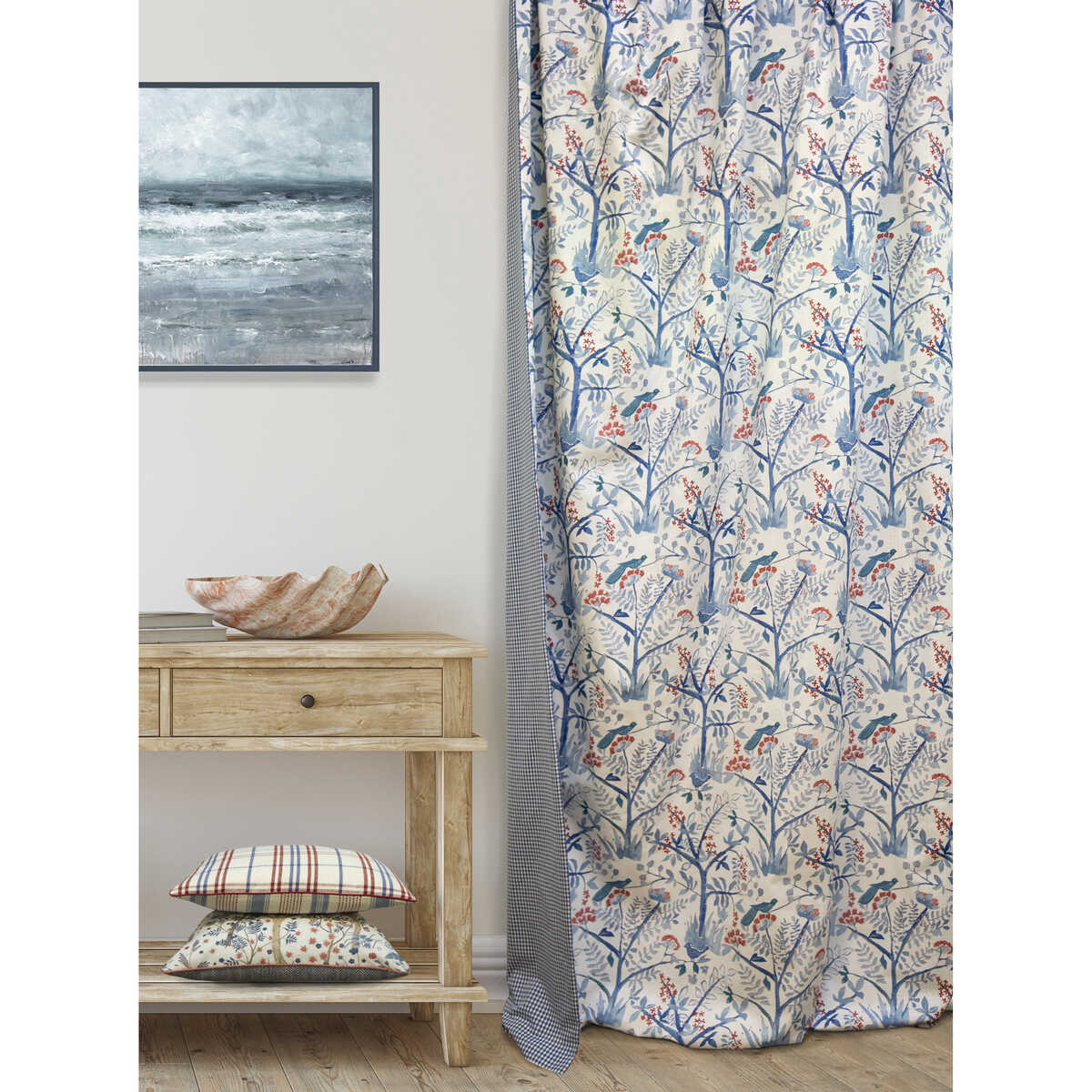 Lulworth - Blue/Red - BAKER LIFESTYLE Fabric