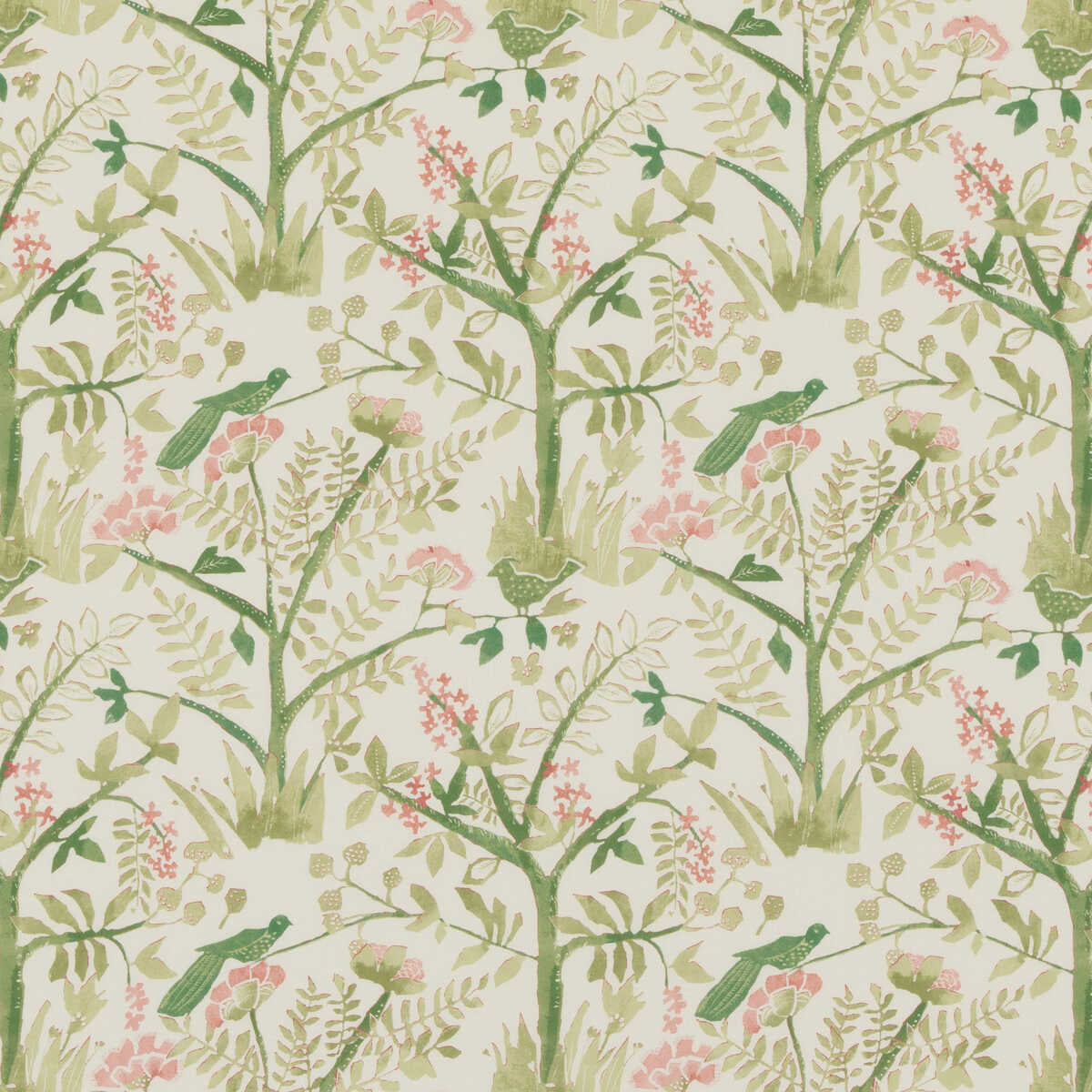 Lulworth - Green/Pink - BAKER LIFESTYLE Fabric