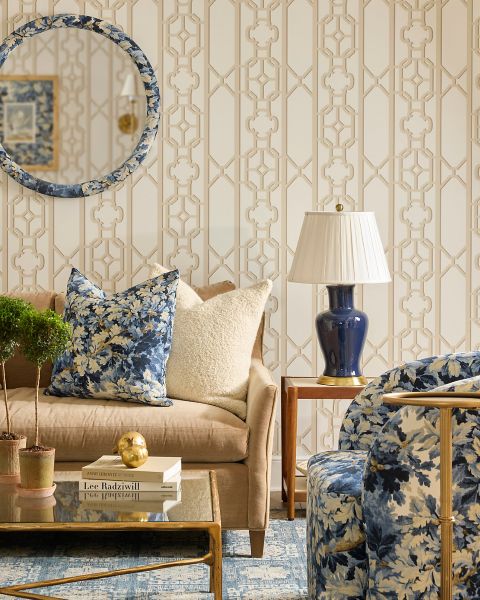 Bois De Chene - Ultramarine by Scalamandre Fabric - Scalamandre Fabric