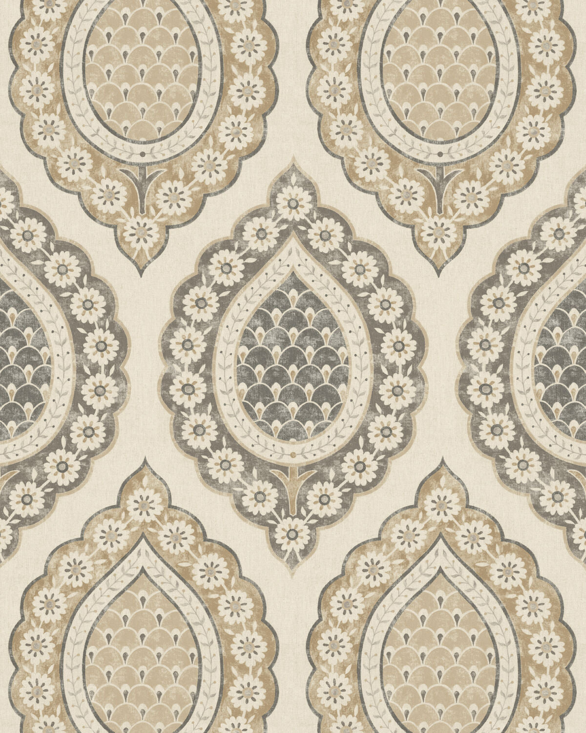 Indienne Wp - Espresso - Pure Edit Wallpaper