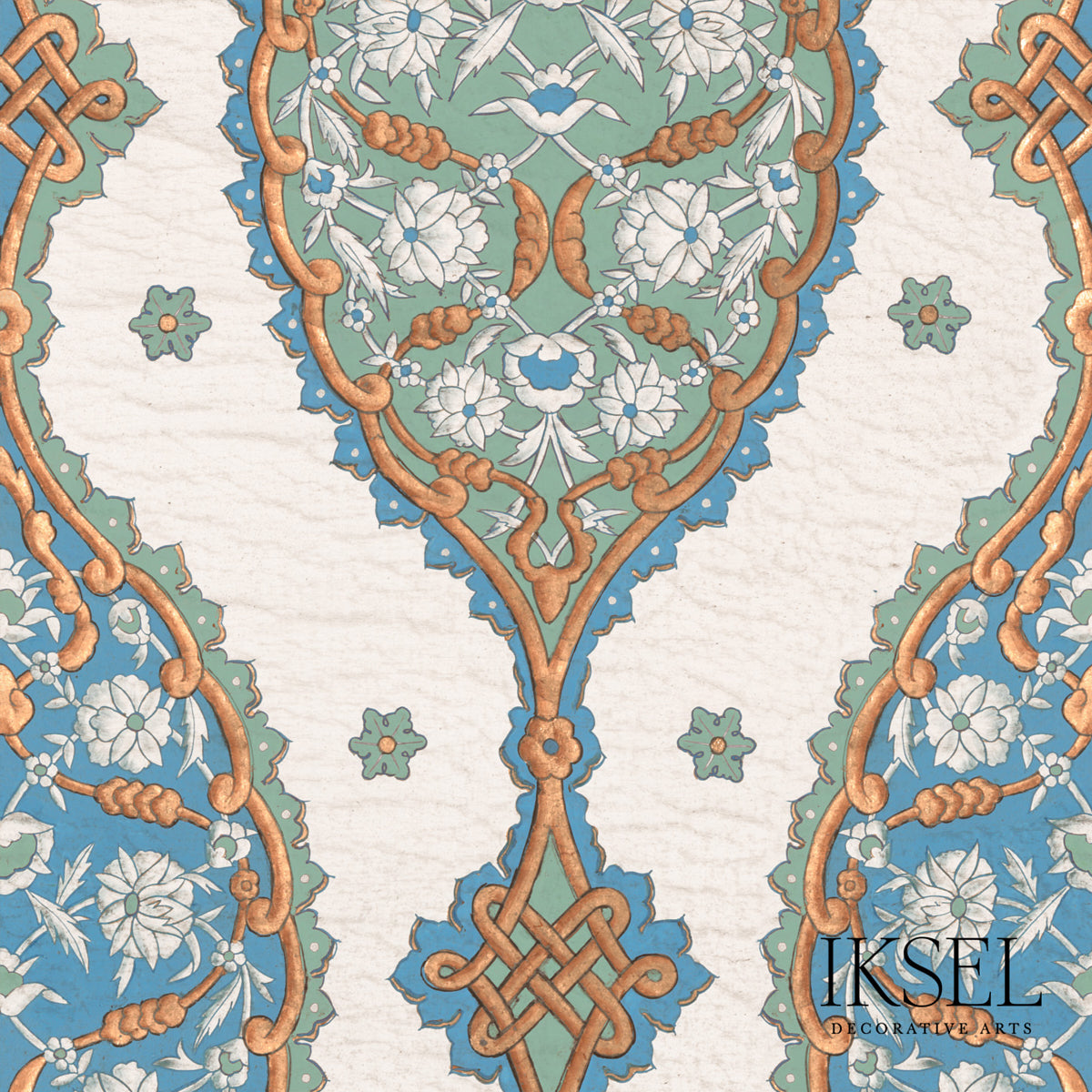 TOKPAKI-BLUE-GREEN-SCHUMACHER-RF202CR12 - Schumacher Fabric