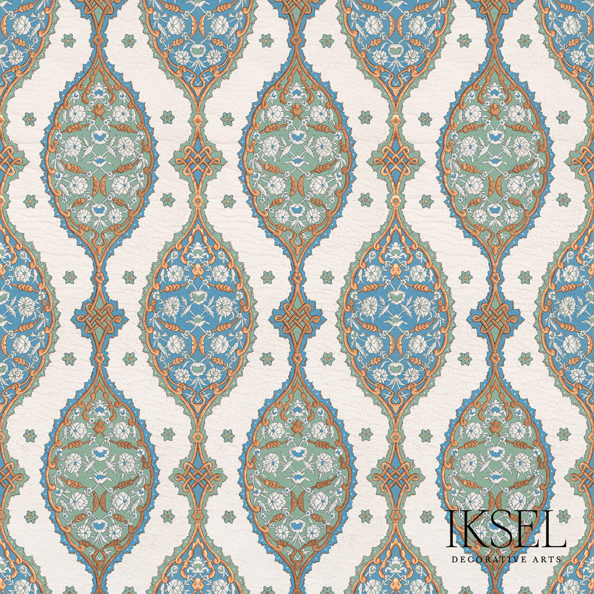 TOKPAKI-BLUE-GREEN-SCHUMACHER-RF202CR12 - Schumacher Fabric