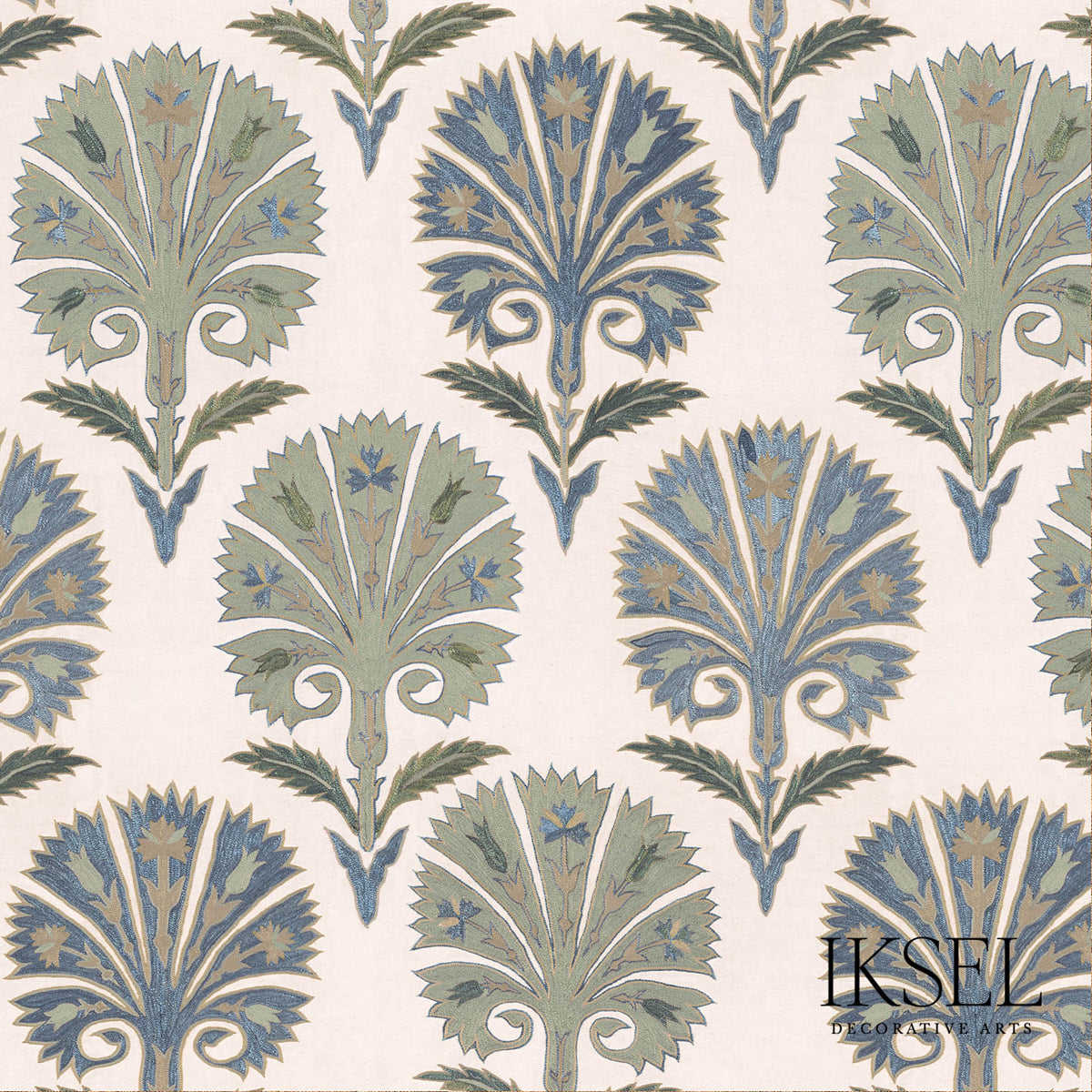 SUZANI-CARNATION-BLUES-SCHUMACHER-RF501CR54 - Schumacher Fabric