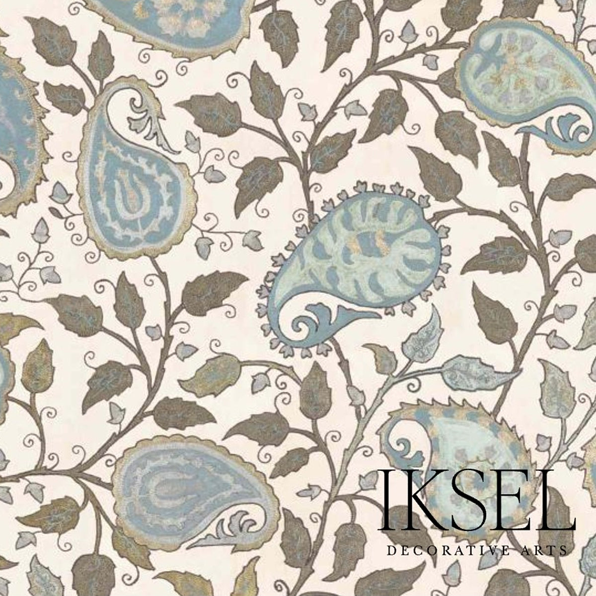 SUZANI-PAISLEY-BLUES-SCHUMACHER-RF502CR54 - Schumacher Fabric