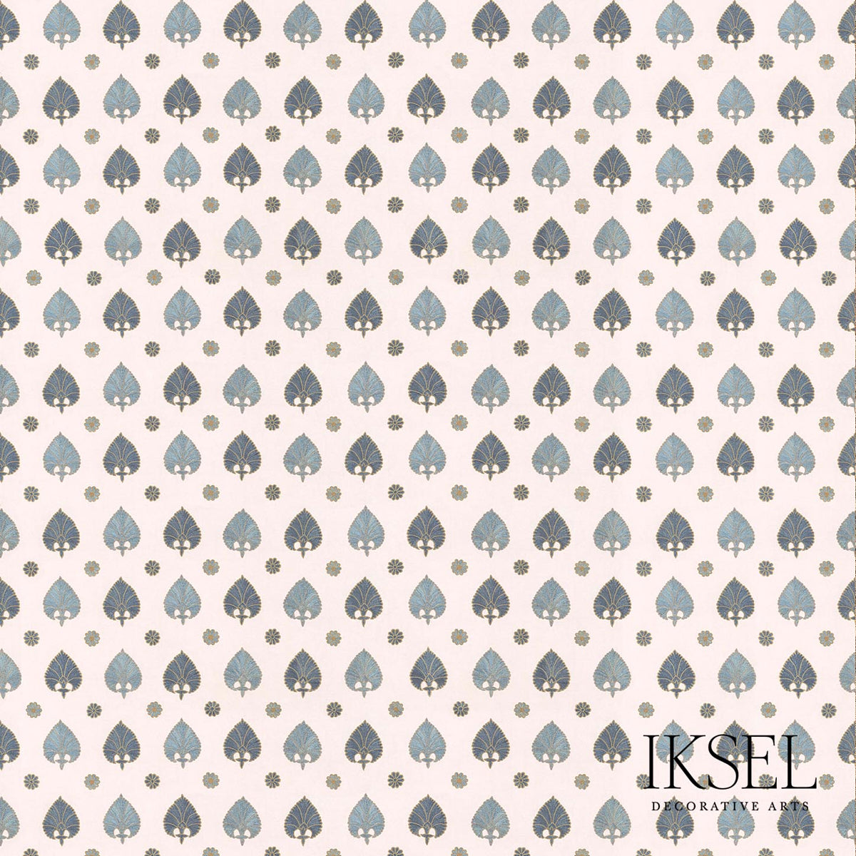 SUZANI-SPADES-BLUES-SCHUMACHER-RF503CR54 - Schumacher Fabric