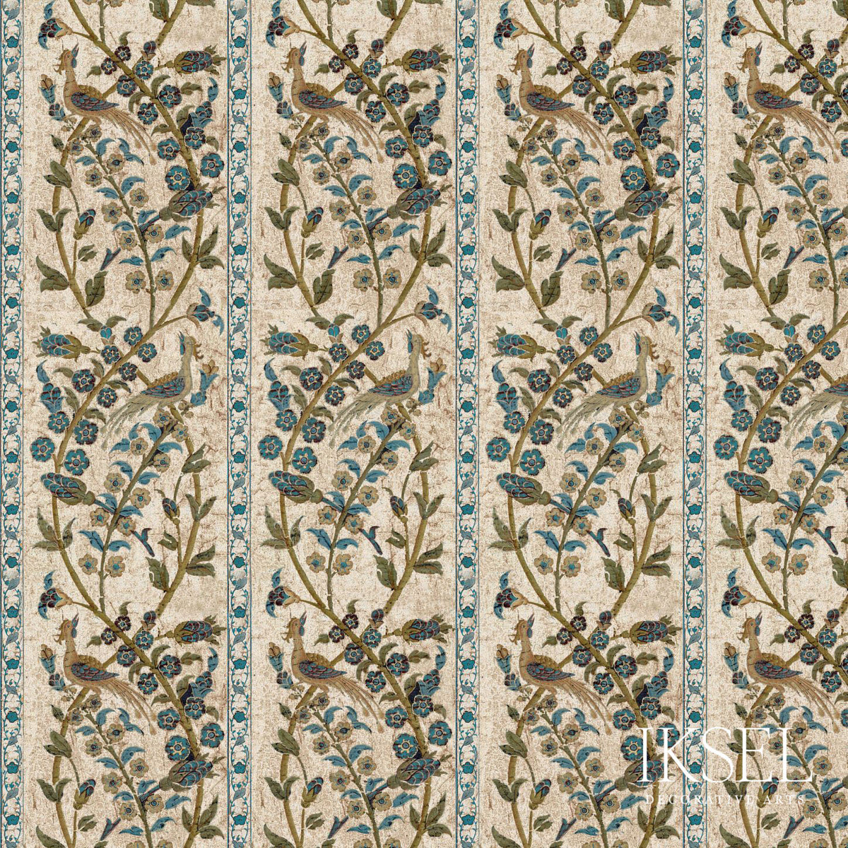 ALEPPO-STRIPE-BLUE-SCHUMACHER-RF537CR58 - Schumacher Fabric