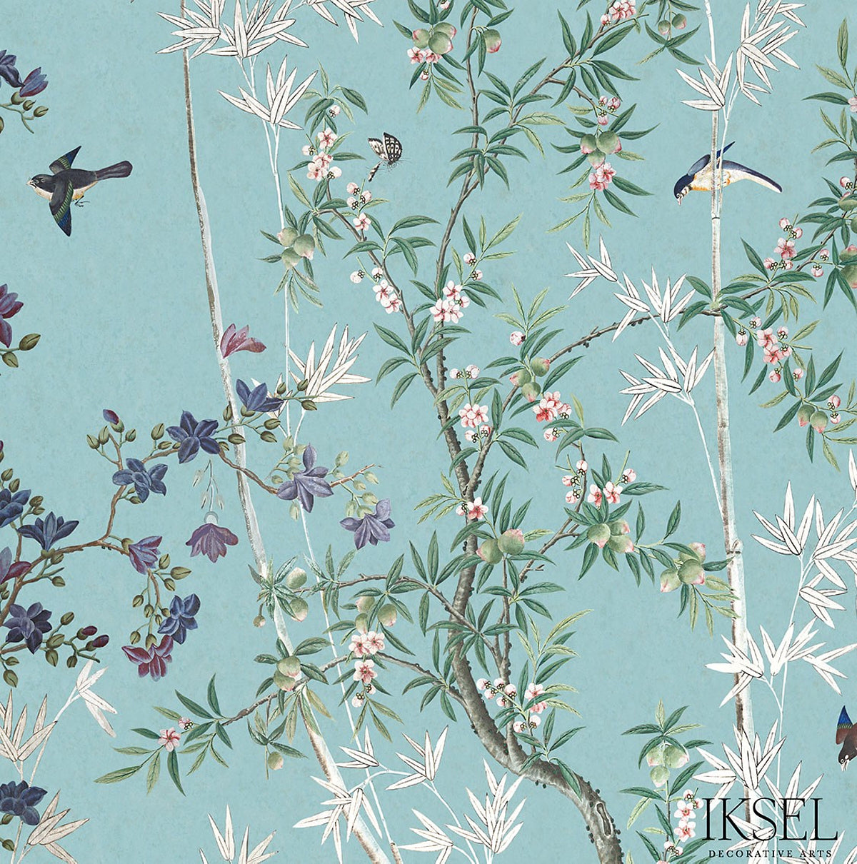 EASTERN-EDEN-TURQUOISE-SCHUMACHER-RF721CS71 - Schumacher Fabric