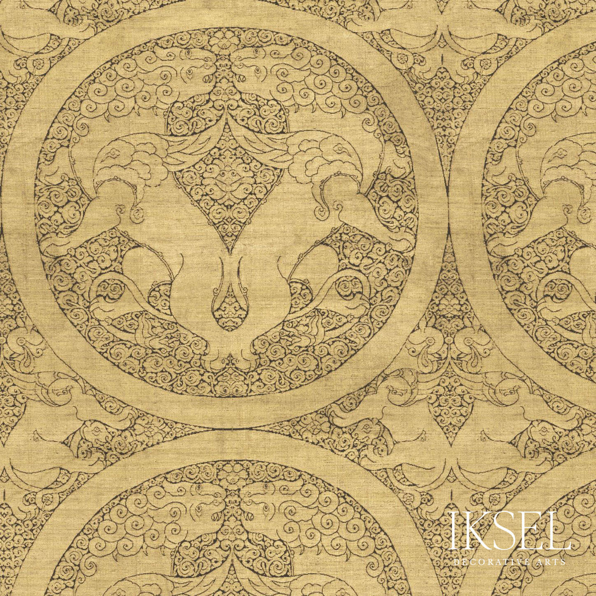 OGODEI-LIONS-ORIGINAL-SCHUMACHER-RF902CS01 - Schumacher Fabric