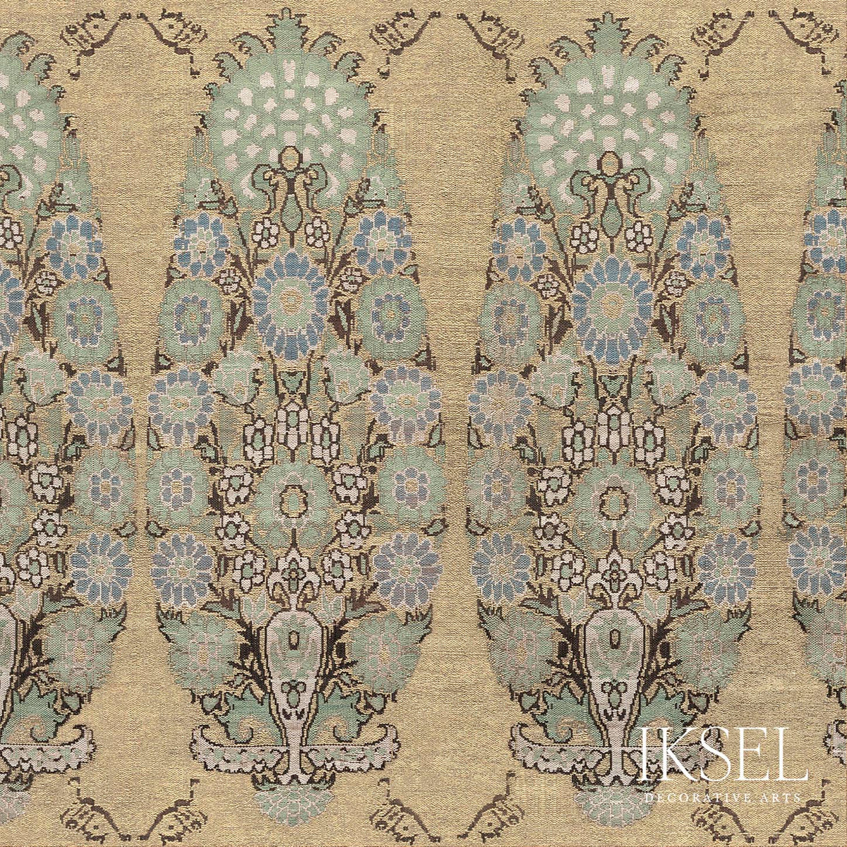 SAFAVID-BOUQUET-CELADON-SCHUMACHER-RF904CR63 - Schumacher Fabric