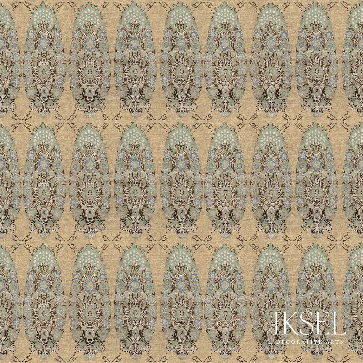 SAFAVID-BOUQUET-CELADON-SCHUMACHER-RF904CR63 - Schumacher Fabric