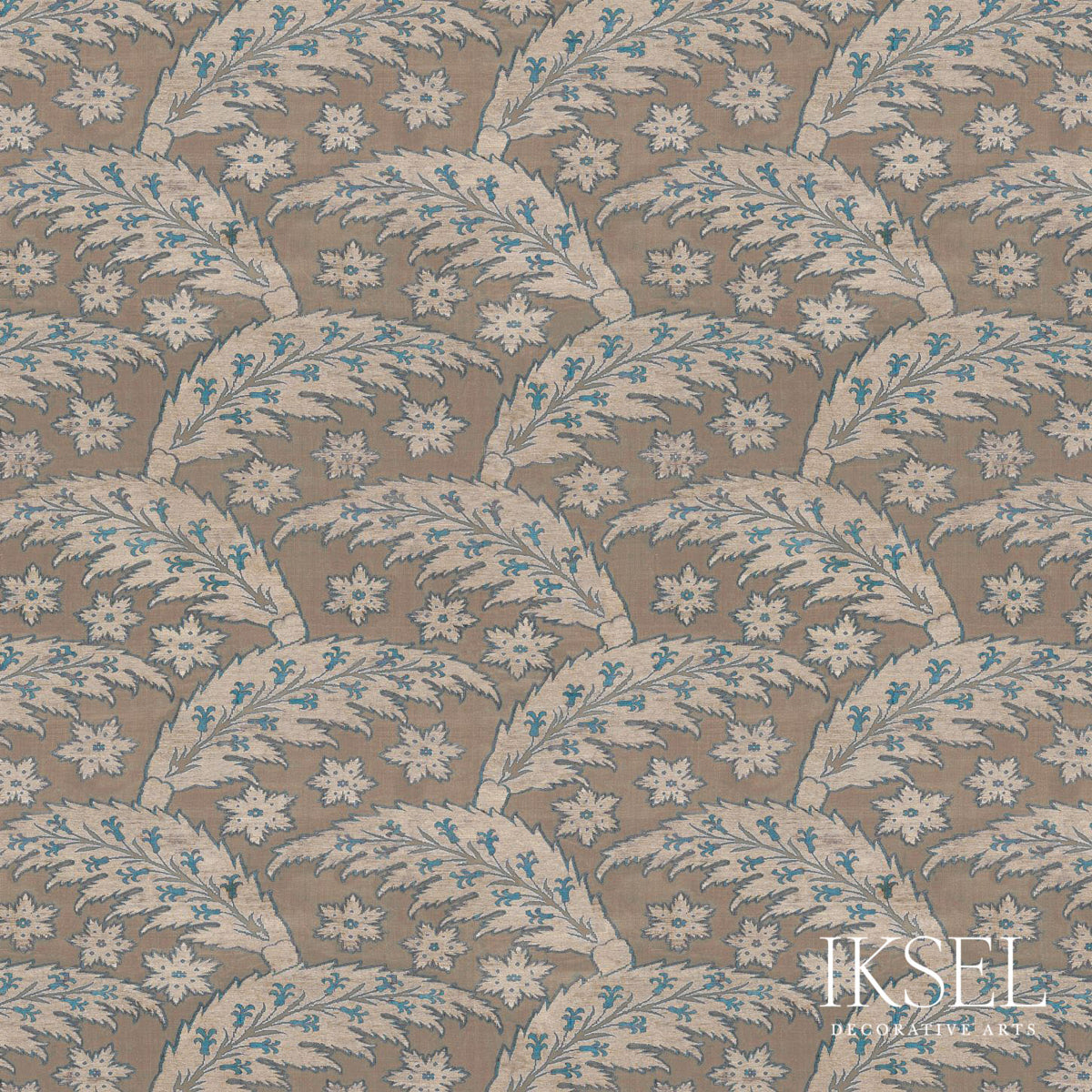 SAZ-LEAVES-TAWNY-SCHUMACHER-RF917CR56 - Schumacher Fabric