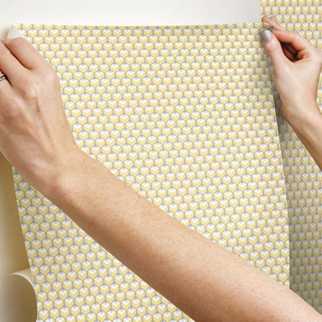 3d-petite-hexagons-peel-and-stick-wallpaper-yellow-york-wallcoverings-rmk11337rl