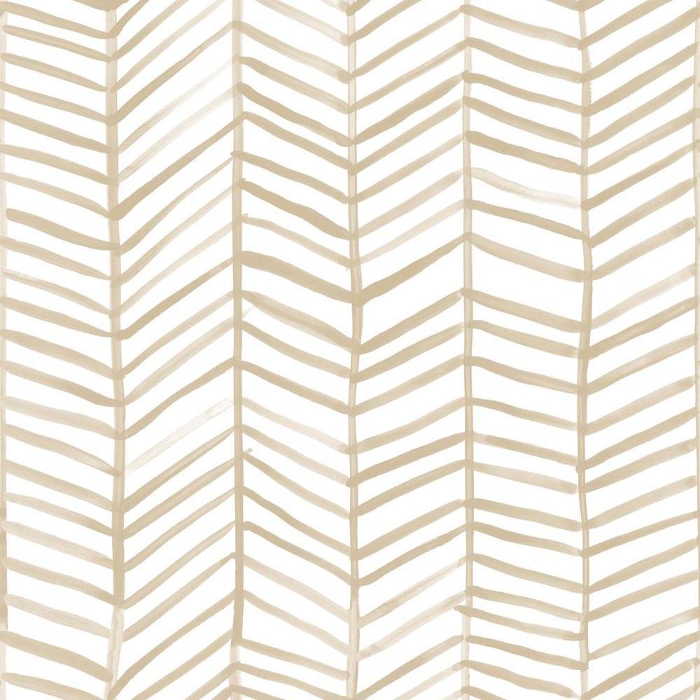 cat-coquillette-herringbone-peel-stick-wallpaper-tan-york-wallcoverings-rmk11634wp