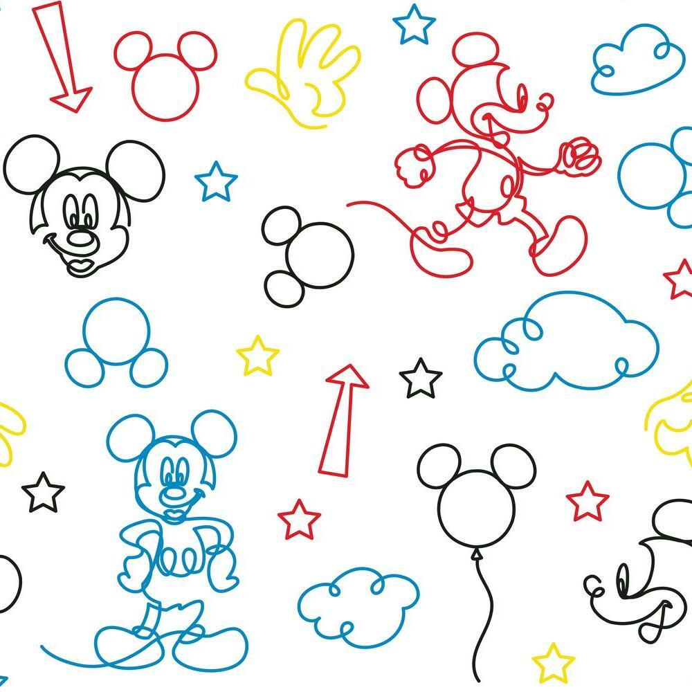 disney-mickey-mouse-line-art-peel-and-stick-wallpaper-red-york-wallcoverings-rmk11776rl