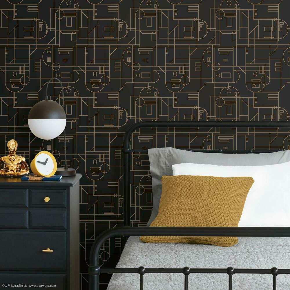 star-wars-r2d2-geometric-peel-and-stick-wallpaper-black-york-wallcoverings-rmk11784rl